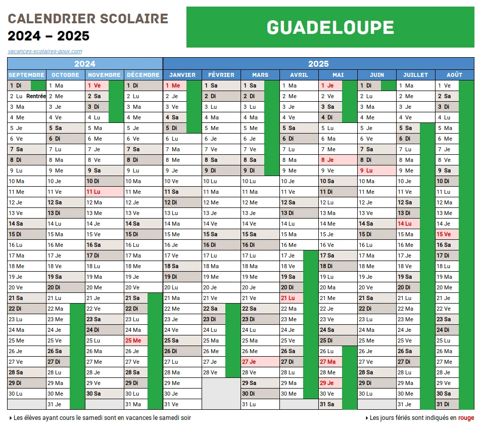Calendrier Scolaire 2024 2025 Guadeloupe.webp
